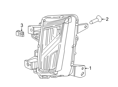 2020 Cadillac XT5 Corner Lamps Cornering Lamp Diagram for 84496124