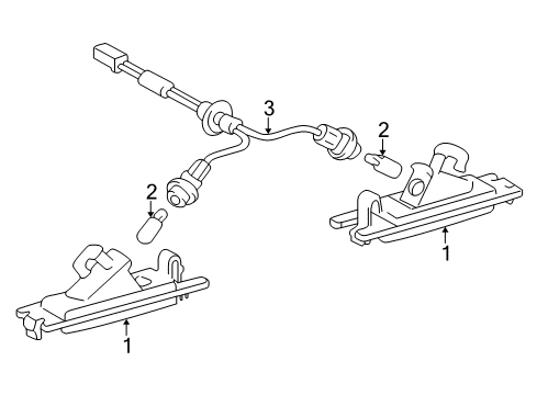 2002 Lexus SC430 Bulbs Socket And Wire, License Plate Lamp Diagram for 81275-0W020