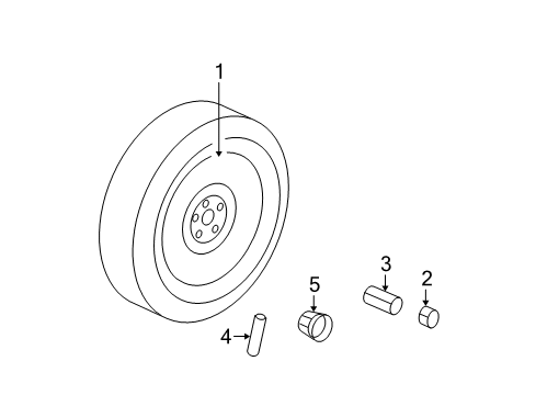 2010 Chrysler Town & Country Wheels Wheel Alloy Diagram for 1BD59DD5AC