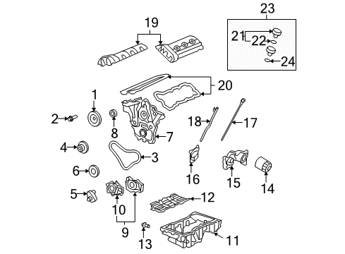 2009 Saturn Aura Filters Air Filter Diagram for 19160306