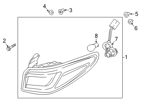 2019 Hyundai Kona Bulbs Lamp Assembly-Rear Combination Outside, RH Diagram for 92402-J9010