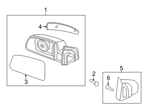 2017 Hyundai Accent Outside Mirrors Mirror & Holder Assembly-Outside Rear Vi Diagram for 87611-1R200