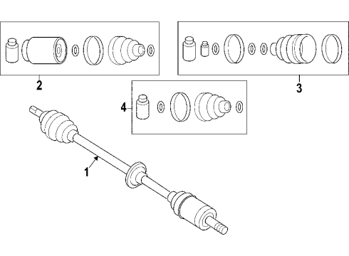 2009 Hyundai Accent Front Axle Shafts & Joints, Drive Axles Shaft Assembly-Drive, LH Diagram for 49500-1E111--SJ