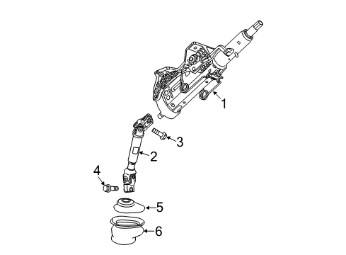 2011 Buick LaCrosse Steering Column, Steering Wheel & Trim Lower Shaft Diagram for 13219345