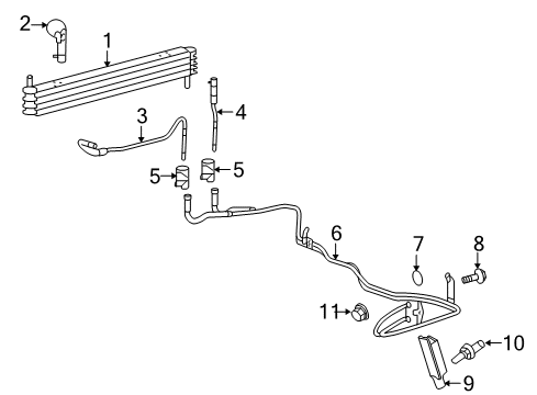 2016 Ford Expedition Trans Oil Cooler Oil Cooler Diagram for 7L1Z-7A095-B