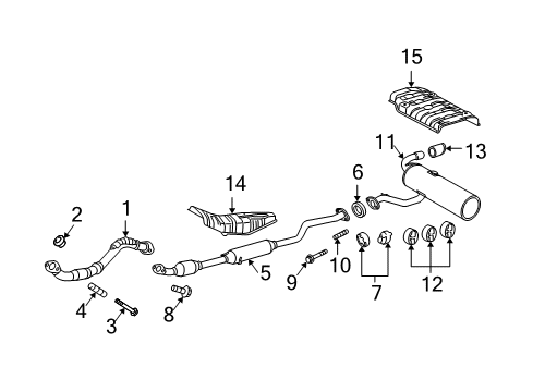 2007 Scion tC Exhaust Components Front Pipe Diagram for 17410-28501