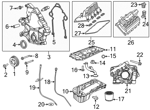 2020 Dodge Challenger Engine Parts, Engine Appearance Cover Tube-Engine Oil Indicator Diagram for 68195711AG