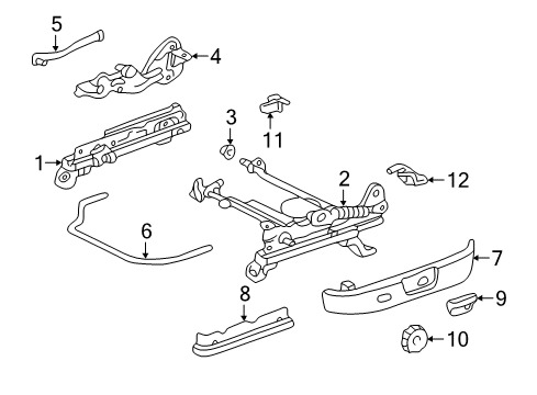 1999 Toyota Camry Tracks & Components Link Diagram for 72406-33031