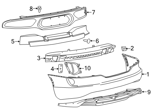 2017 Dodge Viper Rear Bumper Panel-DIFFUSER Diagram for 68292407AA