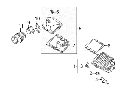 2011 Cadillac DTS Filters Lower Housing Diagram for 25967698