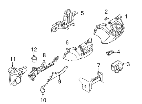 2020 Ford Transit-150 Instrument Panel Components Holder Diagram for KK3Z-6113562-CD