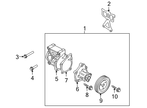 2009 Kia Optima Water Pump Pump Sub Assembly-COOLAN Diagram for 251102G000