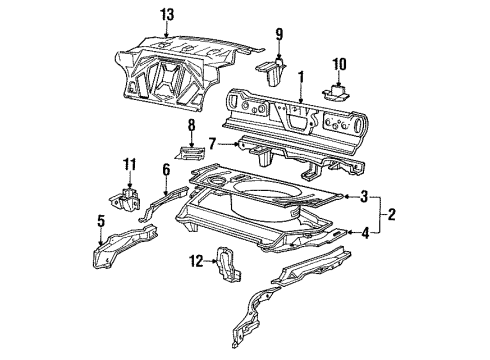 1993 BMW 750iL Rear Body Trunk Floor Diagram for 41128111908