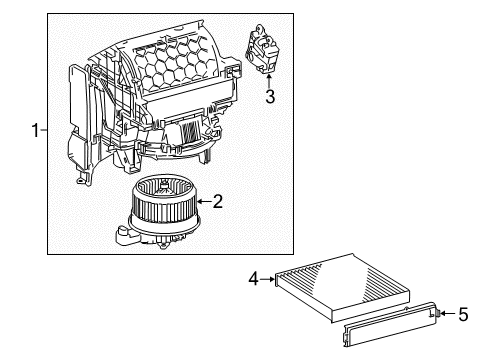 2019 Lexus NX300h Blower Motor & Fan Blower Assembly Diagram for 87130-78030