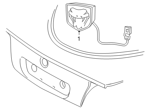 2010 Dodge Viper High Mount Lamps Lamp-High Mounted Stop Diagram for 5030107AB