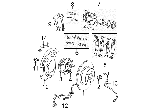 2008 Jeep Wrangler Anti-Lock Brakes Anti Lock Brake Abs Module Diagram for 68030936AB