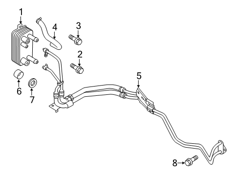 2017 Ford Transit-150 Trans Oil Cooler Hose Diagram for CK4Z-7890-G