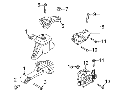 2021 Kia Sorento Automatic Transmission Bracket Assembly-TRANSMI Diagram for 21830P4650