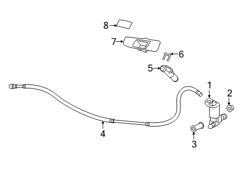 2016 Lexus LX570 Washer Components Hose Diagram for 90075-15071