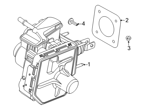 2021 Ford Explorer Dash Panel Components Booster Assembly Diagram for L1MZ-2005-F