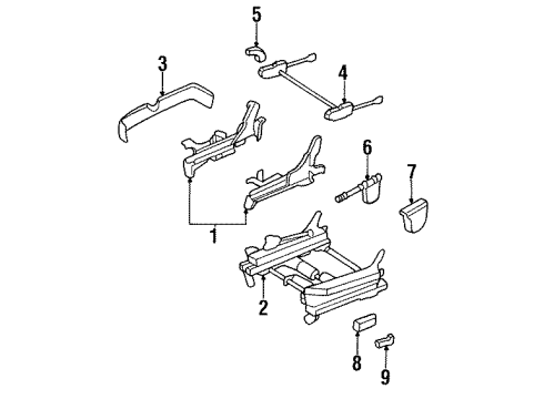 1995 Dodge Stratus Power Seats Switch-Power Seat - Left W/KNOB Diagram for 4746111