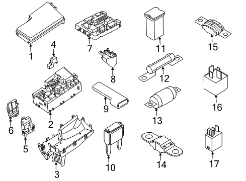 2014 Ford C-Max Fuse & Relay Top Cover Diagram for FV6Z-14A003-AA