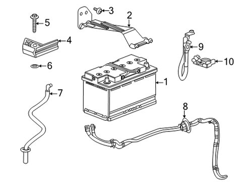 2021 Cadillac CT5 Battery Negative Cable Diagram for 84048066