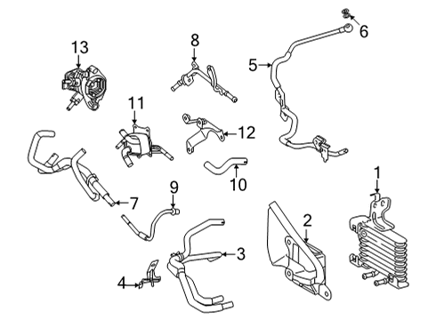 2022 Lexus NX350h Trans Oil Cooler Oil Pump Diagram for 35300-48070