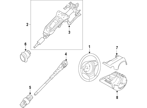 2016 BMW 435i Gran Coupe Steering Column & Wheel, Steering Gear & Linkage Steering Shaft Diagram for 32306791295