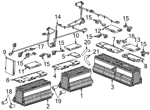 2016 Cadillac ELR Electrical Components Module Diagram for 24279766