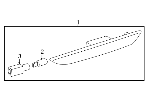 2017 Ford Mustang Bulbs Side Marker Lamp Diagram for FR3Z-15A101-A