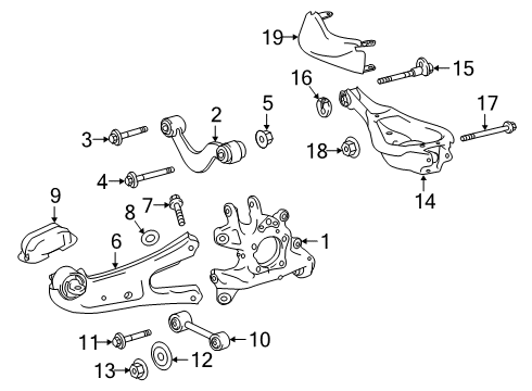 2022 Lexus RX450hL Rear Suspension ARM ASSY, TRAILING Diagram for 48760-48062