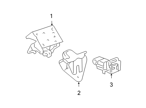 2009 GMC Savana 2500 Engine & Trans Mounting Transmission Mount Diagram for 15794329