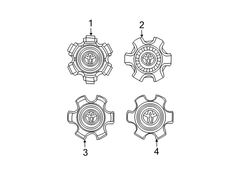 2003 Toyota 4Runner Wheel Covers & Trim Center Cap Diagram for 42603-35810