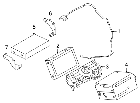 2009 Infiniti FX50 Navigation System Control Assembly-Display Diagram for 28346-CY50A