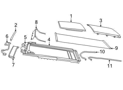 2020 Chrysler 300 Sunroof Tube-Mechanism Diagram for 68127968AA