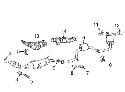 2016 Scion iM Exhaust Components Heat Shield Diagram for 58151-12310