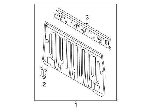 2014 Toyota Tundra Back Panel Seat Belt Anchor Diagram for 64191-0C020