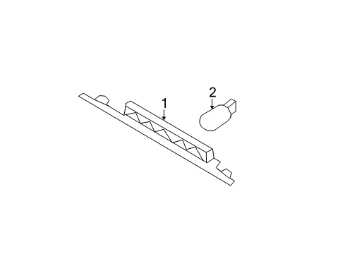 2007 Lincoln MKX Bulbs High Mount Lamp Diagram for 8T4Z-13A613-A