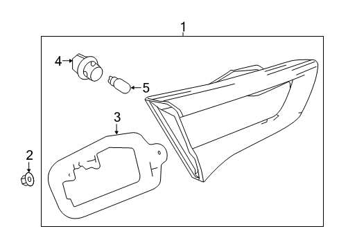 2018 Toyota Yaris Bulbs Back Up Lamp Assembly Diagram for 81590-0D641