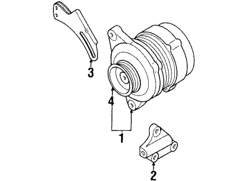 1999 Nissan Sentra Alternator Reman Alternator Assembly Diagram for 23100-4B400R