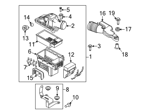 2013 Ford F-250 Super Duty Powertrain Control Air Inlet Diagram for BC3Z-9B659-A