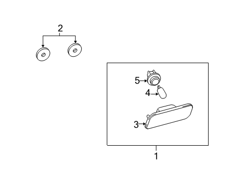 2004 Scion xA Bulbs Park/Turn Lamp Diagram for 81730-30110