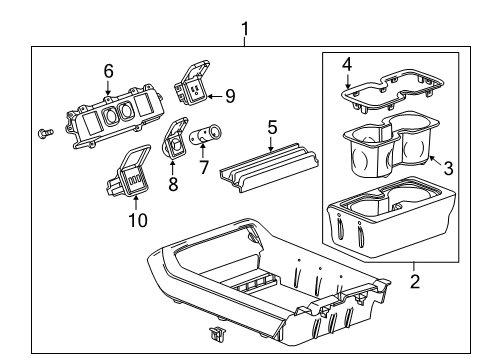 2017 Chevrolet Silverado 3500 HD Center Console Auxiliary Jack Diagram for 84075164