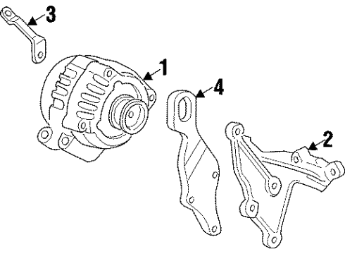1997 Oldsmobile Cutlass Alternator GENERATOR Assembly (Remanufacture) Diagram for 10464097