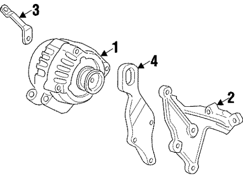 1997 Oldsmobile Cutlass Alternator GENERATOR Assembly (Remanufacture) Cs130D/100 12V Diagram for 10463840