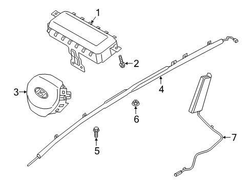 2021 Hyundai Santa Fe Air Bag Components SAB Module Assembly-FR, LH Diagram for 80610-S2000