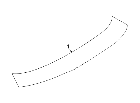 2018 BMW 640i xDrive Gran Turismo Rear Spoiler Spoiler Blade Primer Applied Diagram for 51627481774