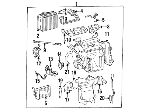 1995 Lexus ES300 Air Conditioner Damper Servo Sub Assembly Diagram for 87106-33030
