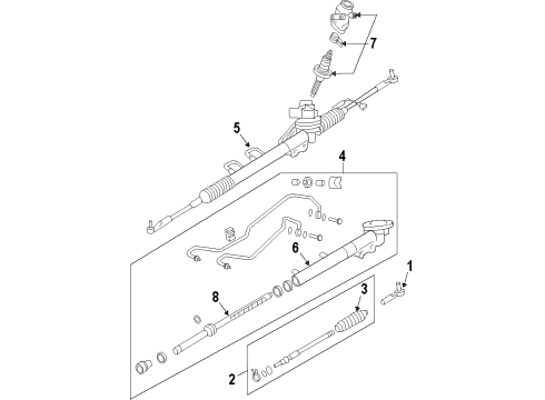 2014 Nissan 370Z P/S Pump & Hoses, Steering Gear & Linkage Oil Cooler Assy-Power Steering Diagram for 49790-1ET0A